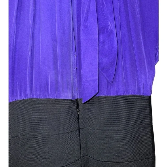 BCBG MaxAzria Purple & Black Bodycon Dress – Size Small - Picture 4 of 6